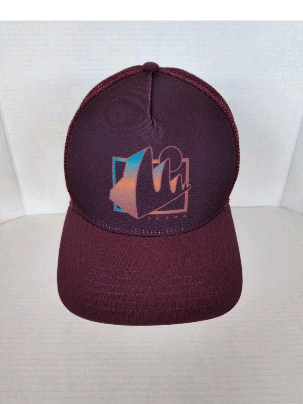 PrAna Roads Ahead Trucker Mesh Snapback Adjustable Hat Unisex Fig Signals